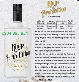 Rượu Vang Kings Of Prohibition Chardonnay Cata C